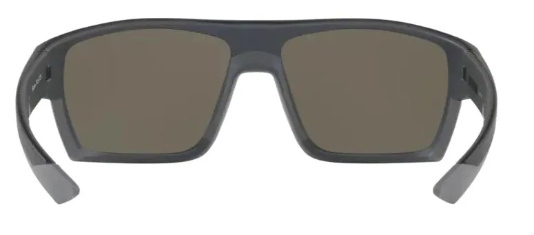 Costa Del Mar Mens Bloke Matte Black Frame - Blue Mirror 580 Glass Lens - Polarized Sunglasses