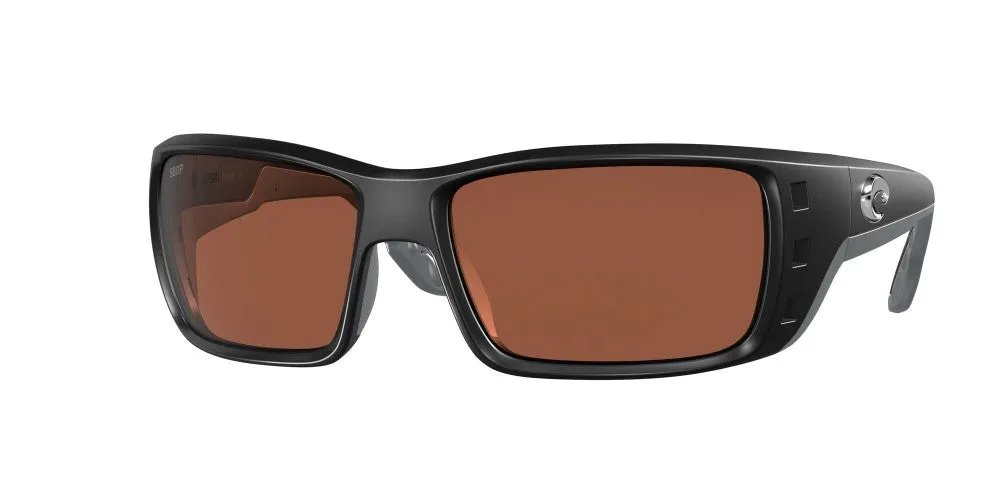 Costa Del Mar Mens Permit 11 Matte Black Frame - Gray 580 Plastic Lens - Non-Polarized Sunglasses