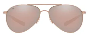 Costa Del Mar Piper Satin Rose Gold Frame - Copper Silver Mirror 580 Glass Lens - Polarized Sunglasses