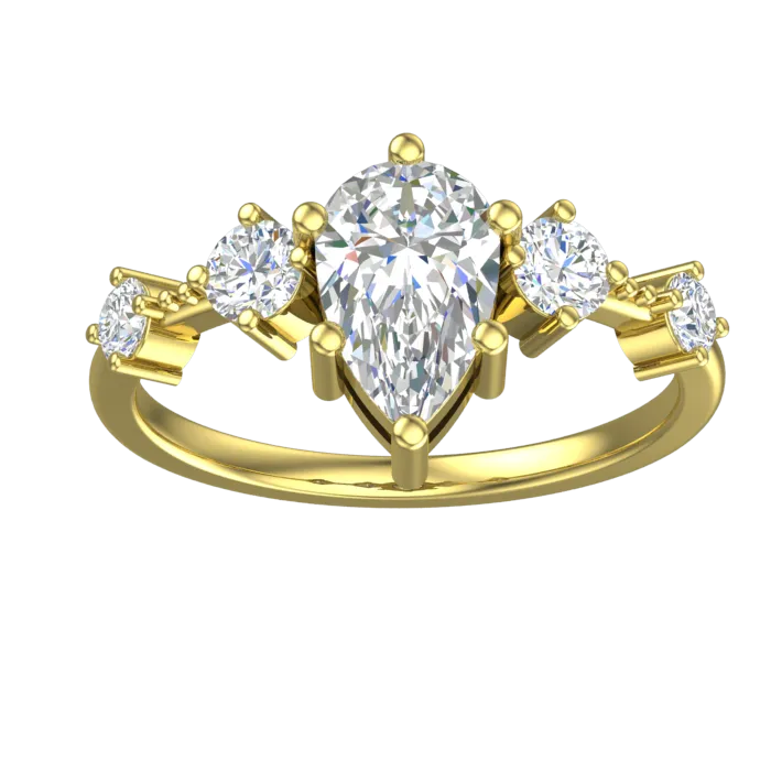 Cubic Zirconia Engagement Ring- Customer Designed Style 5609