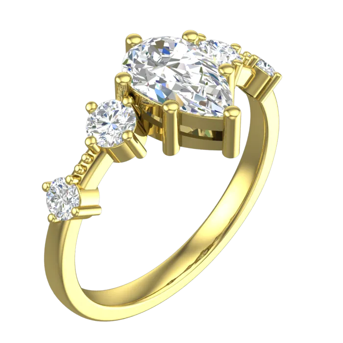 Cubic Zirconia Engagement Ring- Customer Designed Style 5609