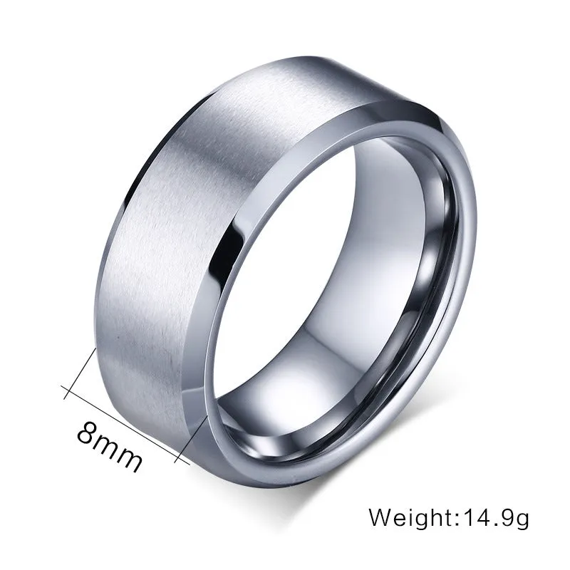 Custom Engravable Tungsten Ring for men