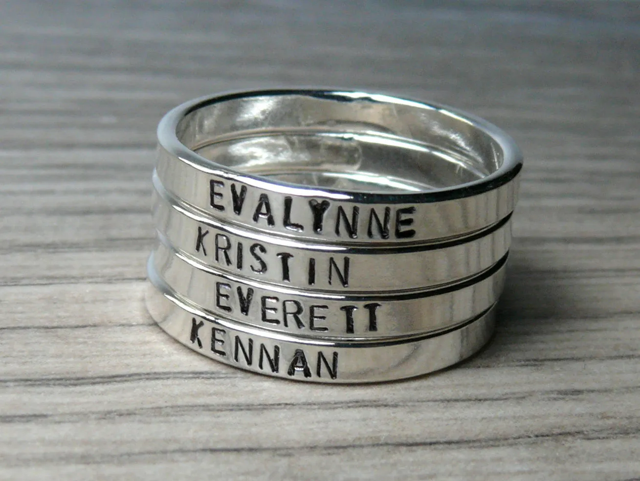 Custom name ring • Sterling silver