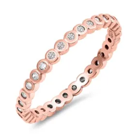 CZ Micro Eternity Rose Gold Toe Ring