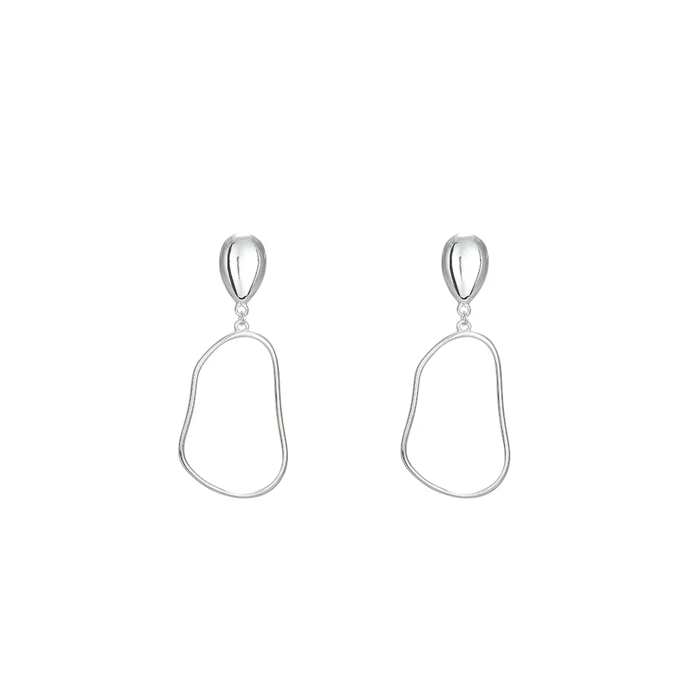 Dangly Charm Silver Earrings