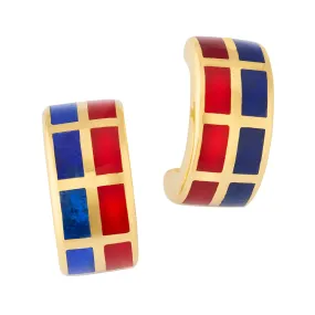 Dash Multicolor Huggie Sterling Earrings