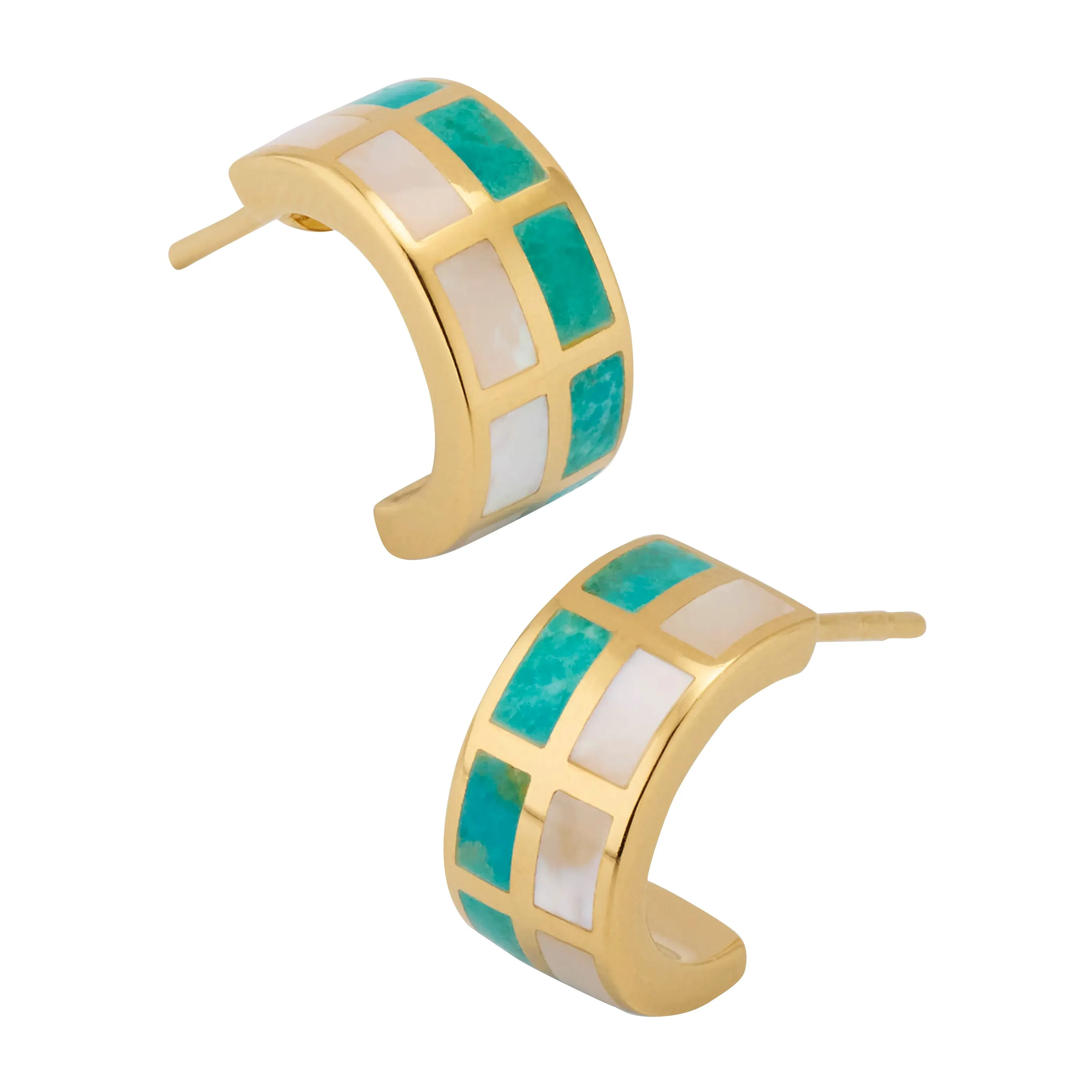 Dash Multicolor Huggie Sterling Earrings