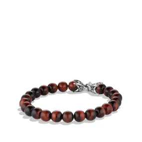 David Yurman Gents Spiritual Beads Bracelet with Red Tiger's Eye