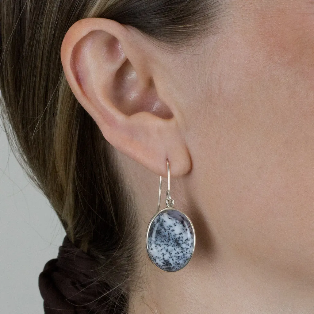 Dendritic Opal Drop Earrings