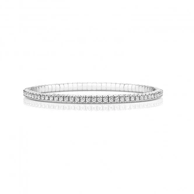 Diamond Jewellery 18CT White Gold Diamond Bangle BDQ107W