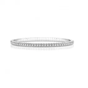 Diamond Jewellery 18CT White Gold Diamond Bangle BDQ107W