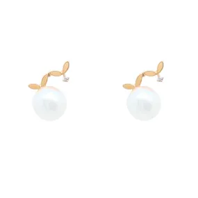 Diamond "Butterfly" Pearl Earrings