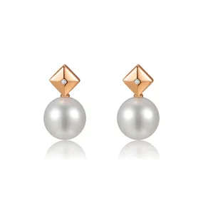 Diamond "glitter" Pearl Earrings