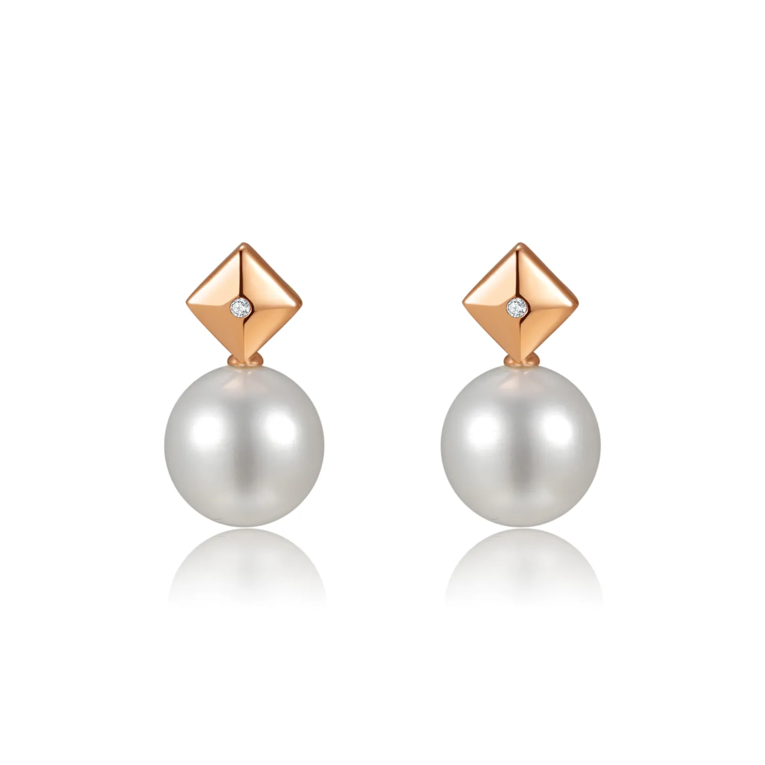 Diamond "glitter" Pearl Earrings