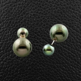 Double Sided Tahitian Pearl Earrings