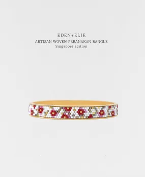 EDEN   ELIE Modern Peranakan gold narrow bangle - Singapore edition