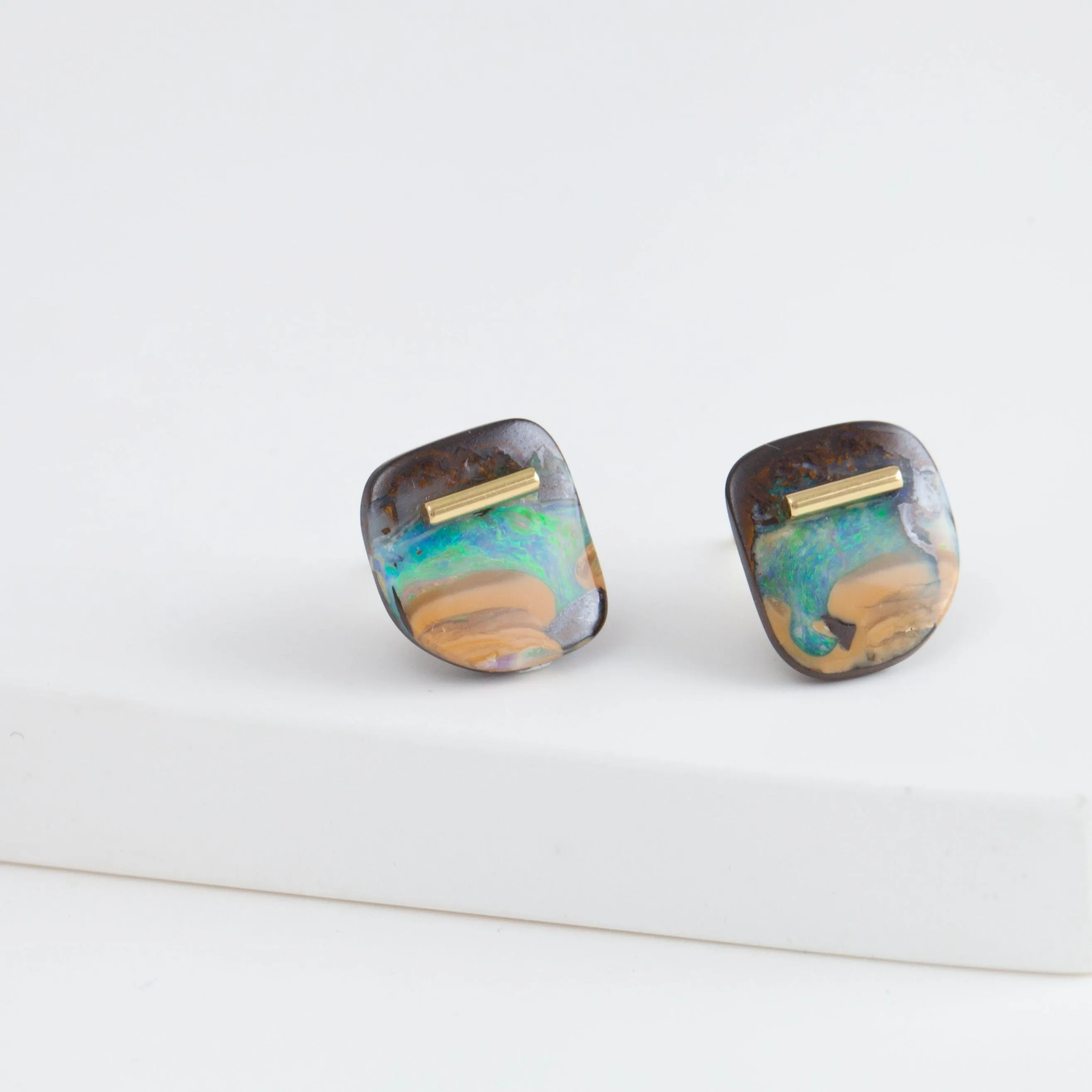 EDITIONS boulder opal small studs