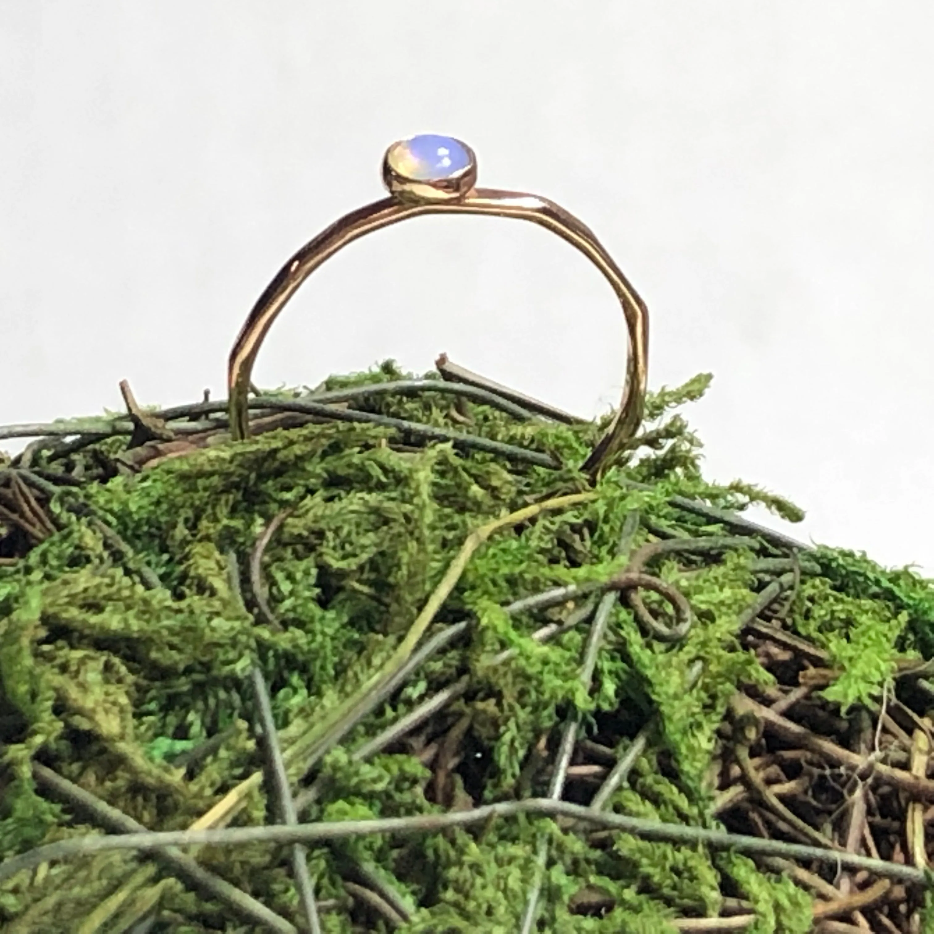 Ella - Opal Stacking Ring in Silver or Gold