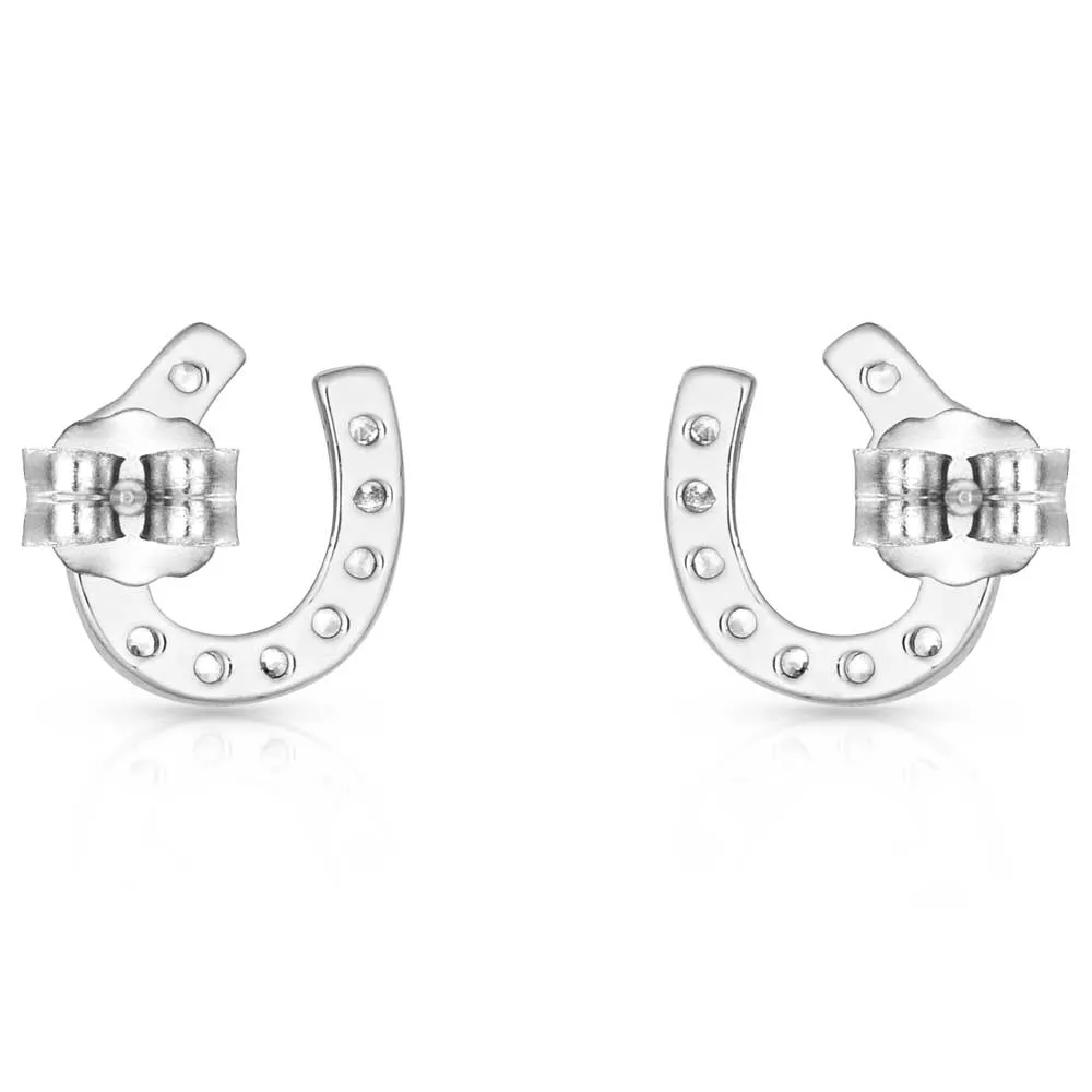 er3394 Lightfoot Horseshoe Earrings by Montana Silversmiths