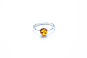 ESSENTIALS Mini Amber Stacking Ring - Minimal Amber Jewellery