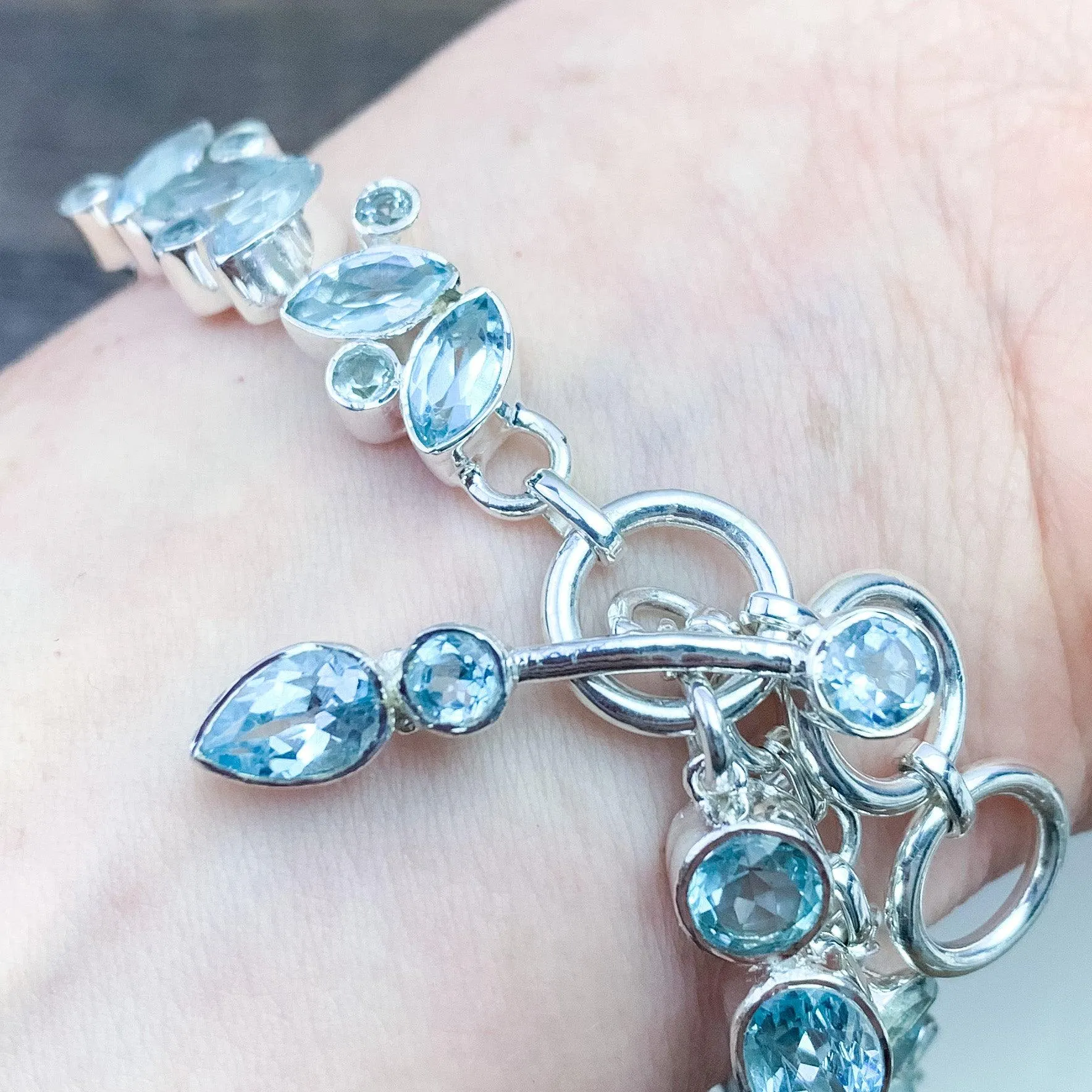 Ethereal Love Blue Topaz Silver Set