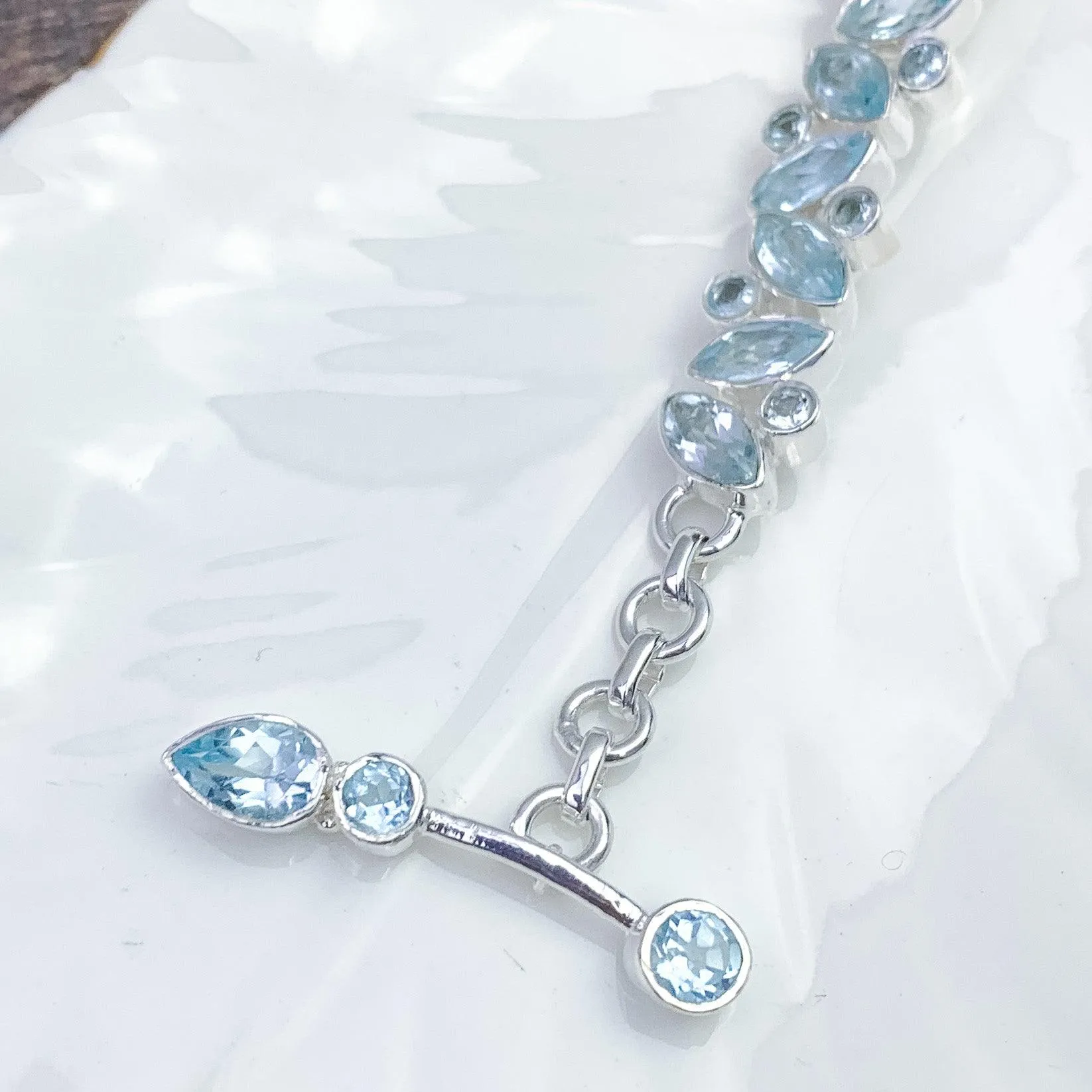 Ethereal Love Blue Topaz Silver Set