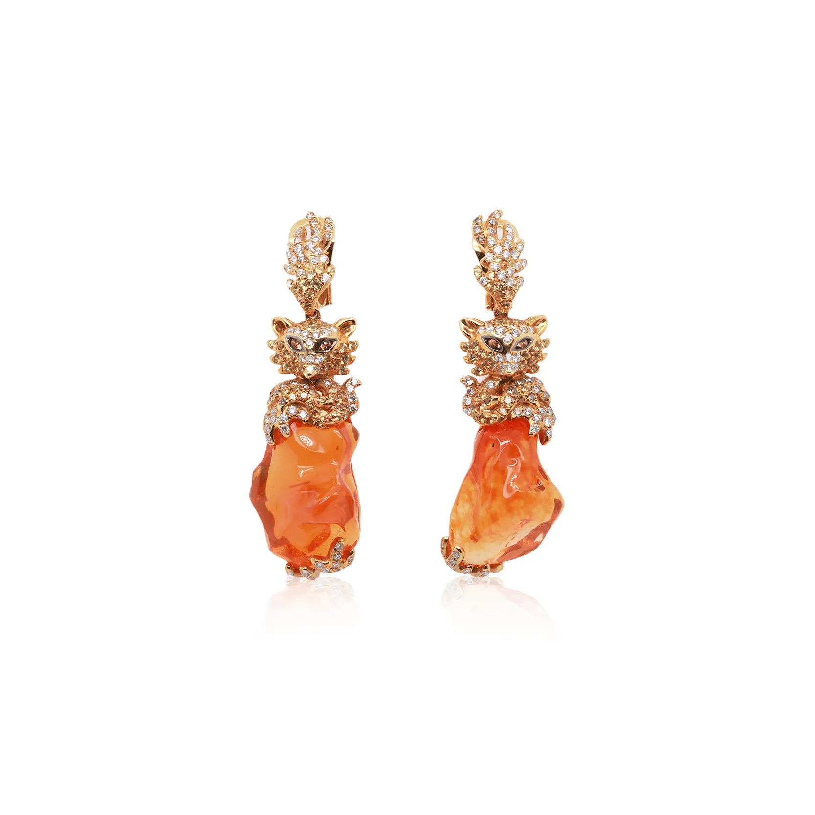 Fire Opal Earrings