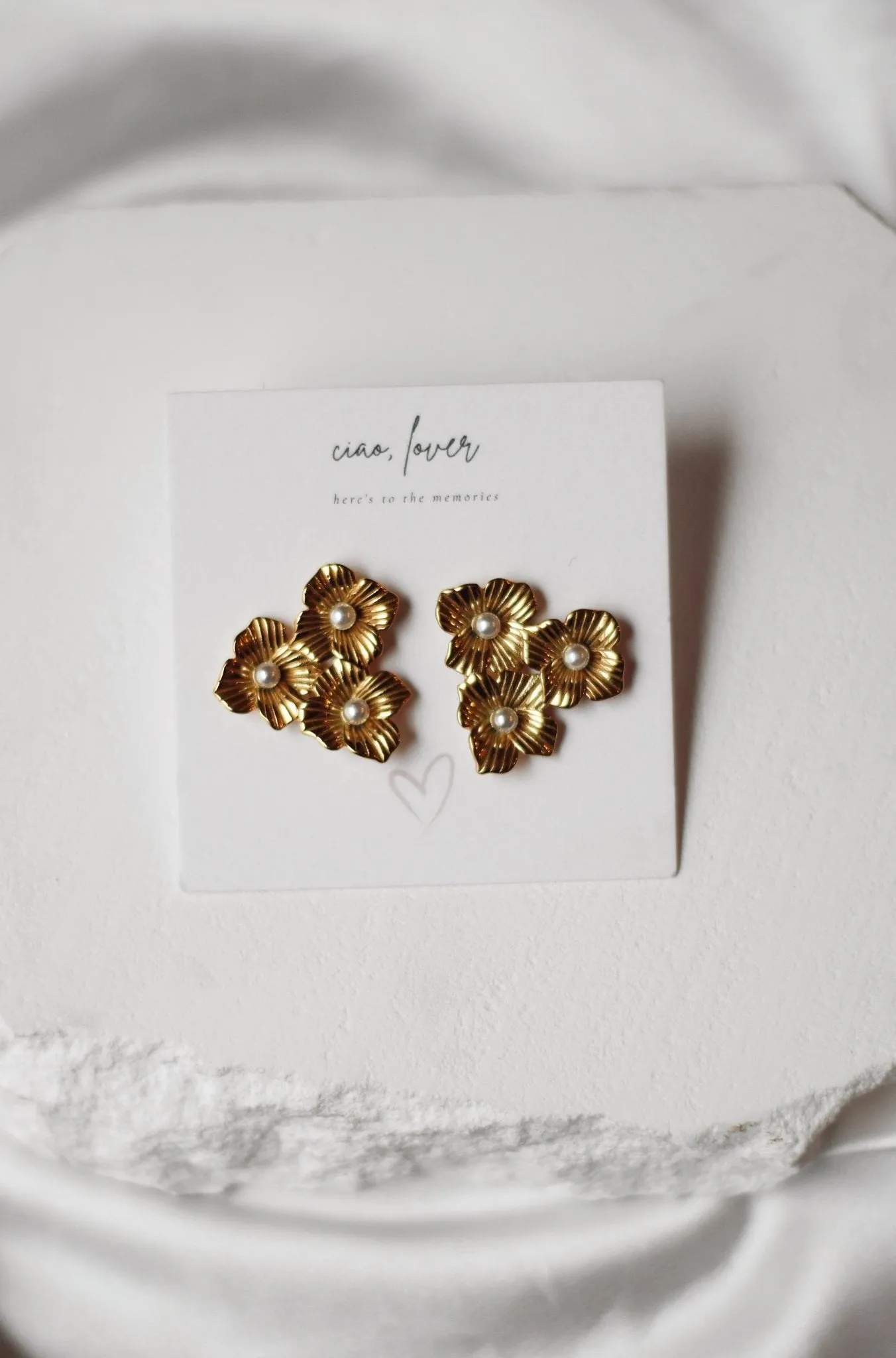 Flower Cluster Stud Statement Earrings