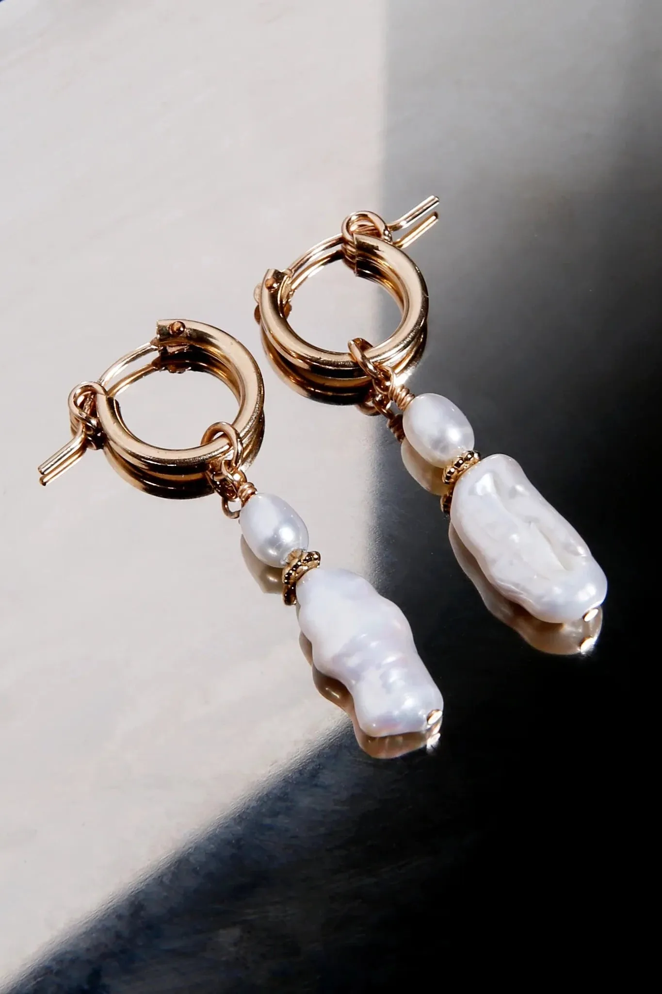 Freshwater Chunky Pearl Earrings