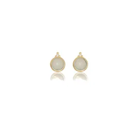 Georgini Natural Opal and Two Natural Diamond October Earrings - Gold