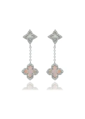 GEORGINI SYDNEY SOIREE FAIRWATER MOP DROP EARRINGS SILVER IE1188W