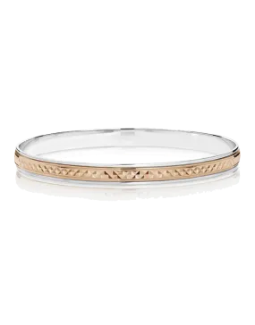 Gold Bangle - 10ct Silver & Rose Gold Bangle - 782389