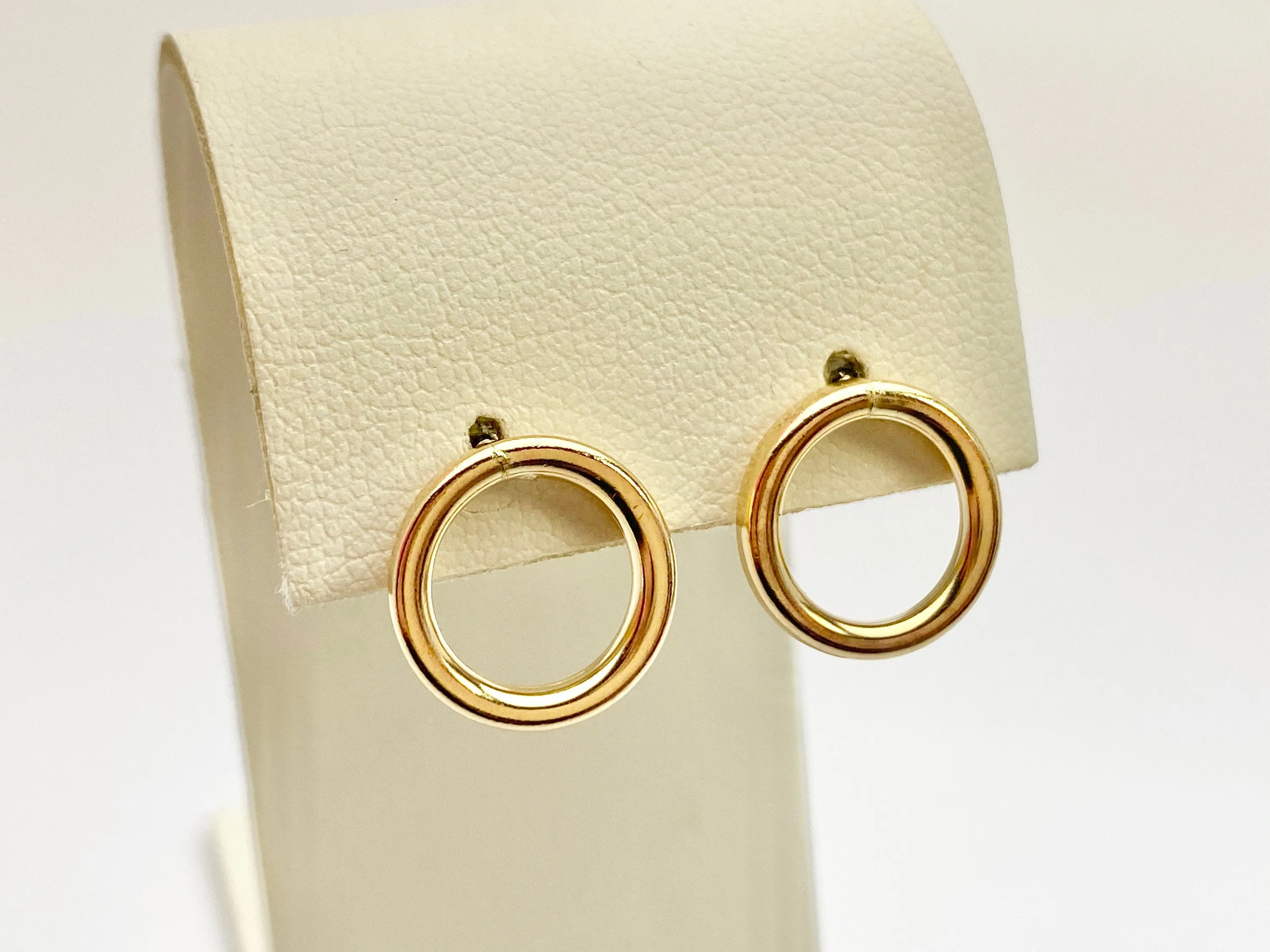 Gold filled circle earrings