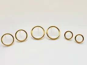 Gold filled circle earrings