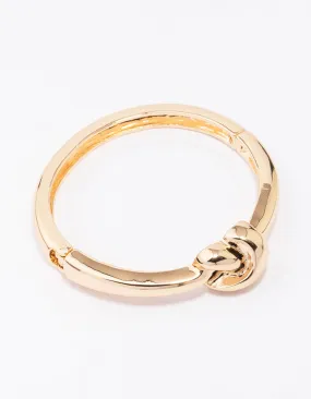 Gold Textured Molten Organic Bangle