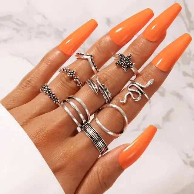 Goth Rings Set