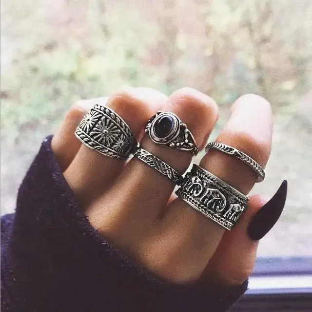 Goth Rings Set