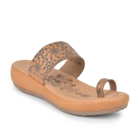 Healers Comfort (Tan) Thongs For Ladies GIF-213 By Liberty