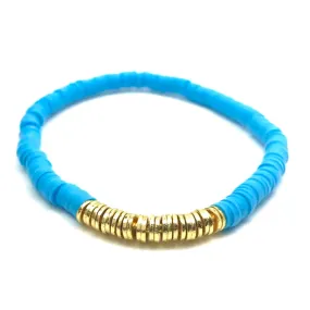 Heishi Gold Bead Stretch Bracelet