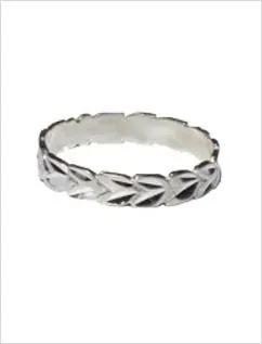 Hula Lei Sterling Toe Ring