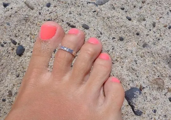 Hula Lei Sterling Toe Ring