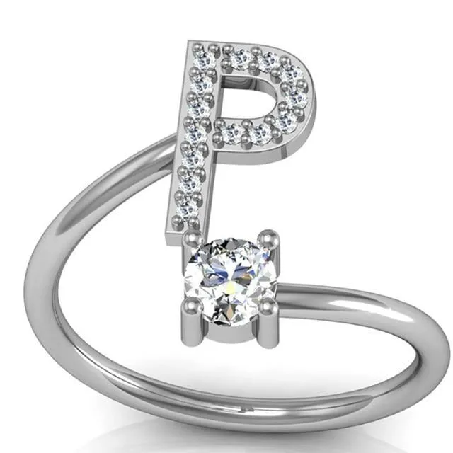 Iced Initial Ring