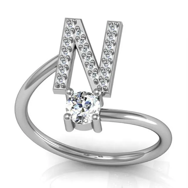 Iced Initial Ring