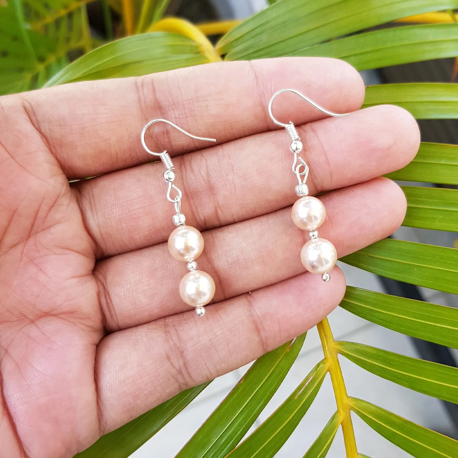 Imeora Cream 8mm Shell Pearl Earrings