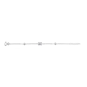 Infinity CZ Bracelet - Sterling Silver