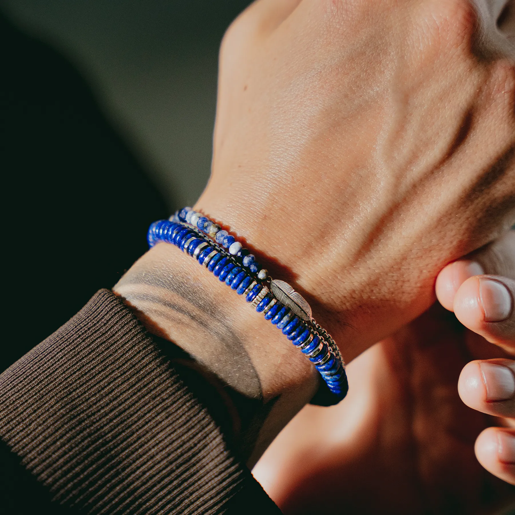 Ipanema Bracelet In Blue With Rhodium Plated Silver