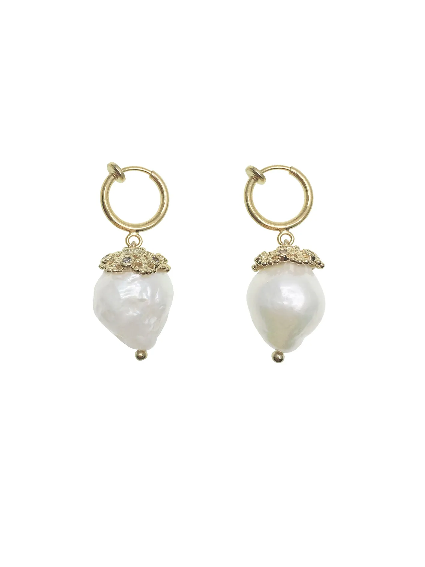 Irregular Freshwater Pearls Clip-on Earrings ME084