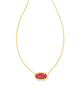 Kendra Scott Elisa Pendant Necklace Gold Berry Kyocera Opal