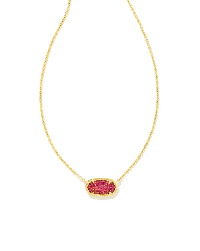 Kendra Scott Elisa Pendant Necklace Gold Berry Kyocera Opal