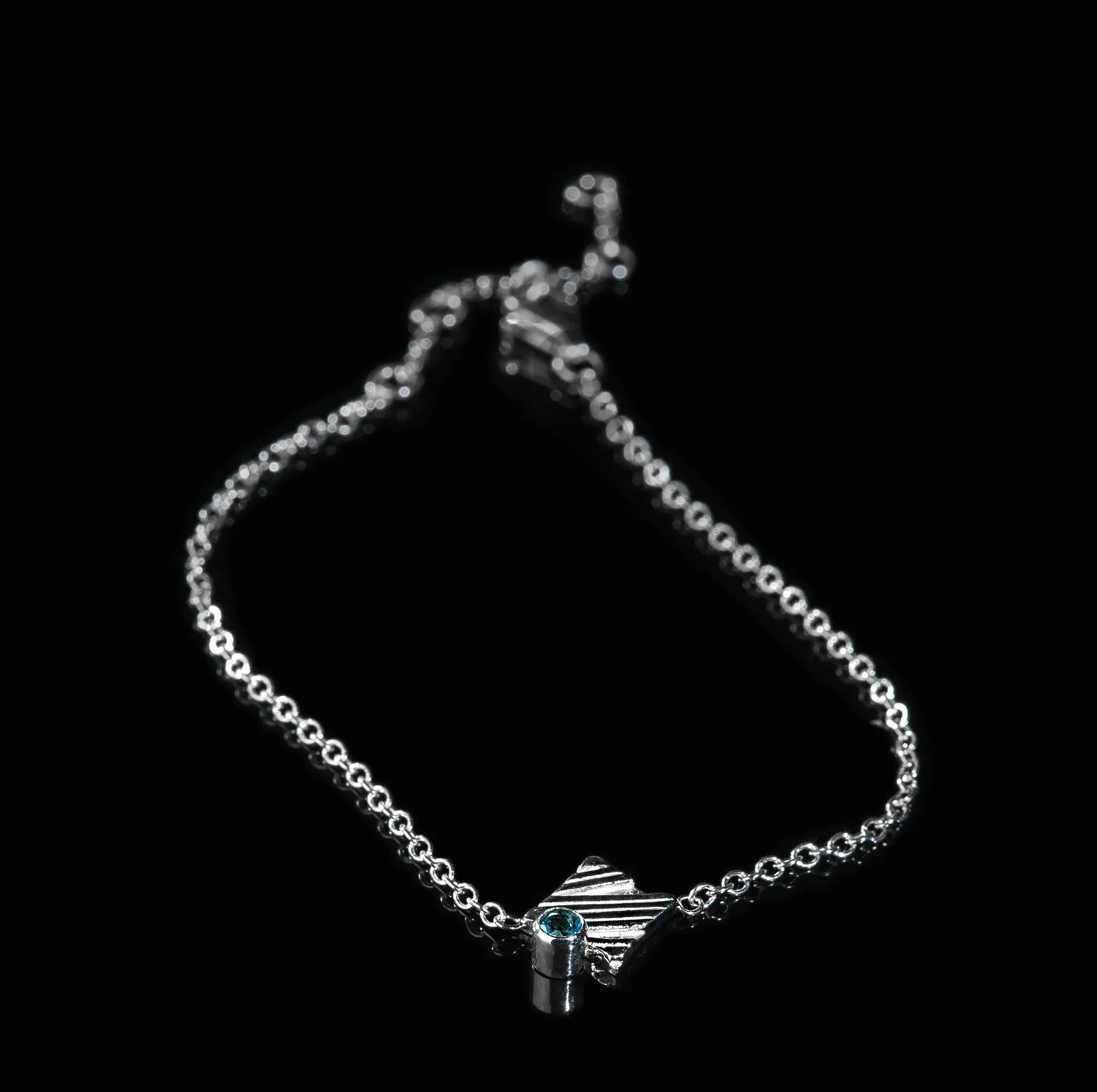 KGW by S.B. | Single chain silver bracelet with Swiss Topaz